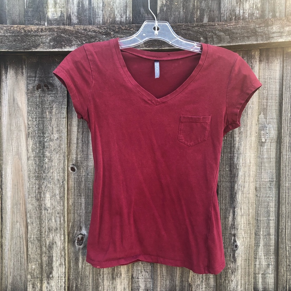 Cherry Red Shirt w/ Pocket